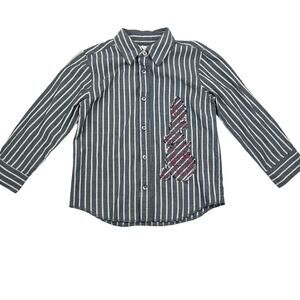 Tea Collection Dragon Striped Button Down Shirt